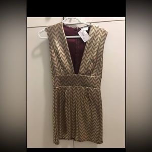 Gold and red undertone dress- Size medium